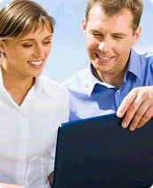 couple looking at ipad